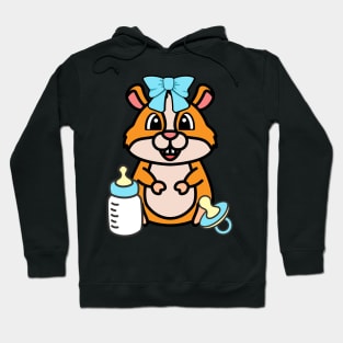 Cute Hamster Gender reveal - its a boy Hoodie